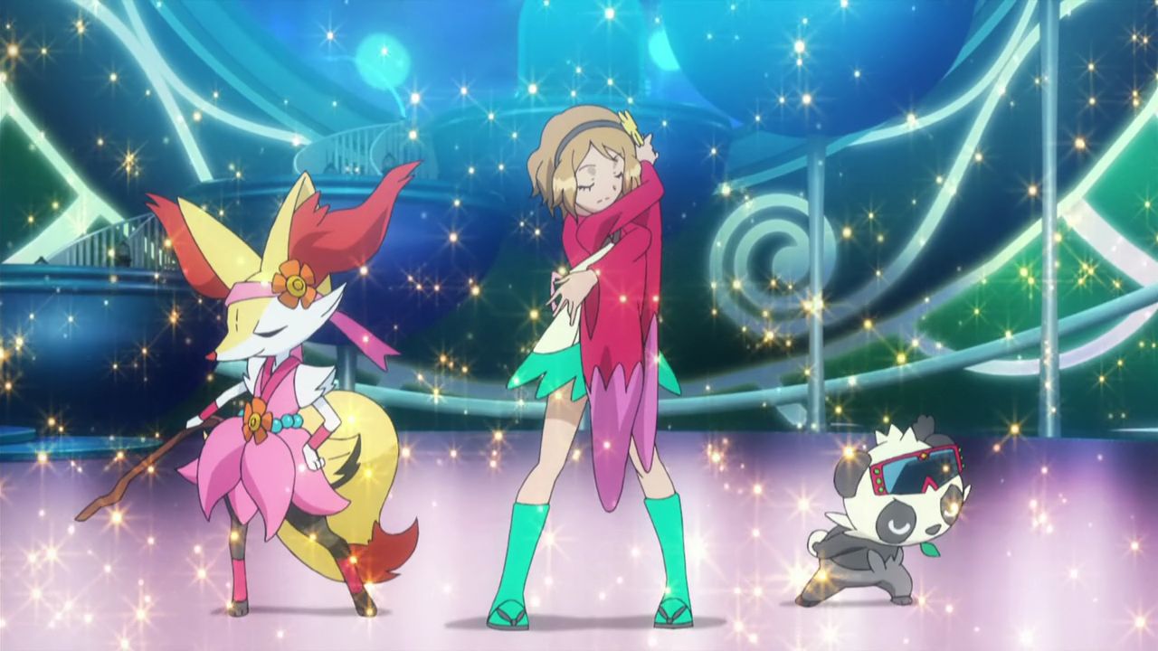 Pokémon S18E31 Performing with Fiery Charm!